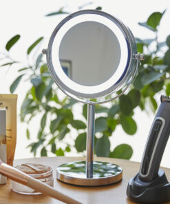 Miroir LED maquillage, Miroir, Miroir grossissant, Miroir grossissant lumineux, Miroir sur pied, Miroir salle de bain, Miroir rond